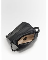 Tory Burch | Black Stacked Logo Small Reva Convertible Clutch | Lyst