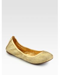 eddie metallic ballet flat