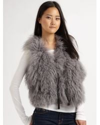 UGG | Gray Mongolian Sheep Shearling Vest | Lyst
