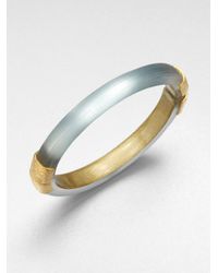 Alexis Bittar | Metallic Hinged Lucite Bangle Bracelet | Lyst