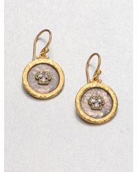 Gurhan | Metallic Imperial Diamond, 24k Yellow Gold & Sterling Silver Drop Earrings | Lyst