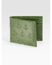 Jack Spade | Green Anchor-embossed Wallet for Men | Lyst