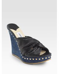 jimmy choo denim wedge