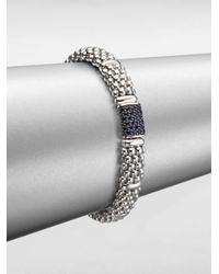Lagos | Black Blue Sapphire Sterling Silver Bracelet | Lyst