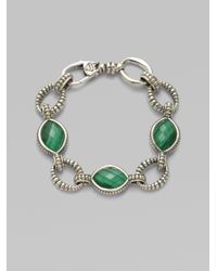 Lagos | Metallic Malachite Doublet Sterling Silver Link Bracelet | Lyst