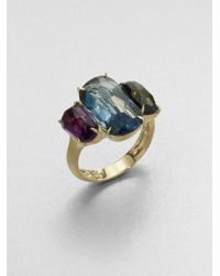Marco Bicego | Metallic Murano London Blue Topaz, Green Tourmaline, Amethyst & 18k Yellow Gold Ring | Lyst
