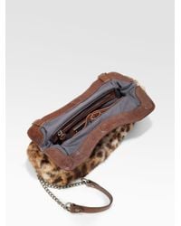 Olivia Harris | Multicolor Zip Pocket Fur Frame Clutch | Lyst