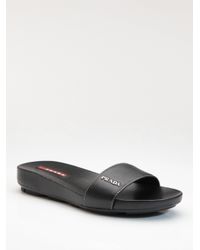 black flat slides