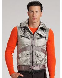 Ralph Lauren Black Label Flak Vest in Dark Silver (Metallic) - Lyst