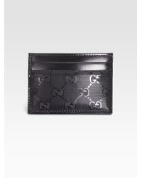 Gucci | Black Gg Imprime Card Case for Men | Lyst