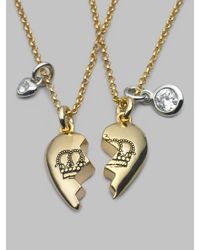 Juicy Couture | Metallic Best Friends Forever Necklace | Lyst