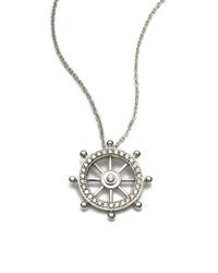 KC Designs | Metallic Diamond Ship Wheel Pendant Necklace | Lyst