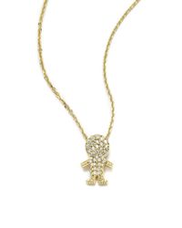 KC Designs | Metallic Diamond Little Boy Pendant Necklace | Lyst