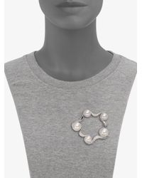 Majorica | 10mm 12mm White Pearl Pin | Lyst