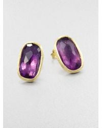 Marco Bicego | Metallic Murano Amethyst & 18k Yellow Gold Earrings | Lyst