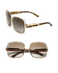 Stella McCartney | Brown Oversized Square Plastic Sunglasses | Lyst