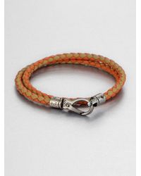 Tod's | Brown Leather Double-wrap Bracelet | Lyst