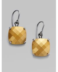 Bottega Veneta | Metallic Sterling Silver Faceted Earrings | Lyst