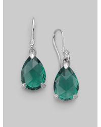 Judith Ripka | La Petite Green Quartz & Sterling Silver Pear Drop Earrings | Lyst
