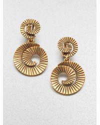 Oscar de la Renta | Metallic Spiral Clipon Drop Earrings | Lyst