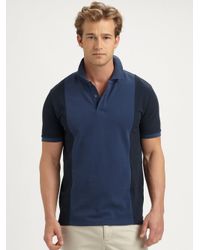 Vince | Blue Colorblock Polo for Men | Lyst
