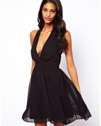 asos skater halter neck sexy dress