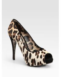 Dolce & Gabbana | Multicolor Pony Hair/Suede Pumps | Lyst