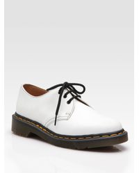Comme des Garçons | White Dr. Martens Leather Lace-up Oxfords | Lyst