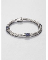 John Hardy | Metallic Classic Chain Sapphire & Sterling Silver Four-station Bracelet | Lyst