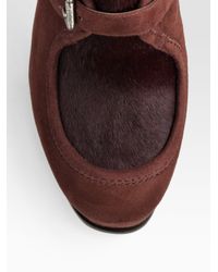 Kors by Michael Kors | Brown Irving Wollabee Suede & Calf Hair Ankle Boots | Lyst