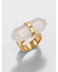 Michael Kors | White Rock Quartz Ring | Lyst