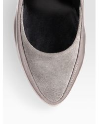 Tod's | Brown Leather & Suede Platform Pumps | Lyst