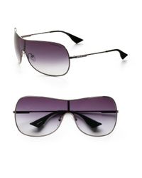 Emporio Armani | Gray Metal Shield Sunglasses for Men | Lyst