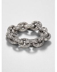 Konstantino | Metallic Sterling Silver Etched Link Bracelet | Lyst