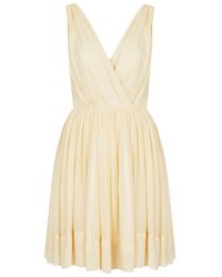 topshop lily prom wrap dress natural cream