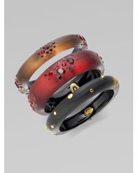Alexis Bittar | Red Ruby Dust Lucite Large Bracelet | Lyst