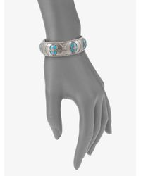 Jude Frances | Blue Diamond Turquoise Sterling Silver Lattice Bracelet | Lyst