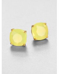 kate spade new york | Metallic Faceted Square Stud Earrings | Lyst