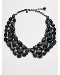 kate spade new york | Black Faceted Collar Necklace | Lyst