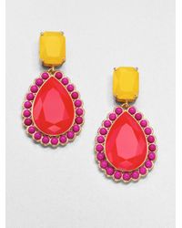 kate spade new york | Red Faceted Teardrop Earrings pink Yellow | Lyst