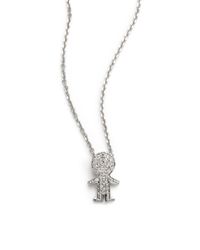 KC Designs | White Diamond Boy Necklace | Lyst