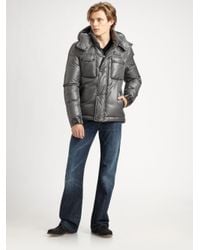 Mackage | Gray Quilted Down Jacket for Men | Lyst