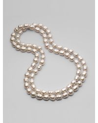 Majorica | 12mm White Baroque Pearl Necklace | Lyst
