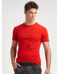 RLX Ralph Lauren | Red Cotton Crewneck Pocket Tee for Men | Lyst