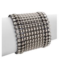 Kenneth Jay Lane | Metallic Wide Stretch Bracelet | Lyst