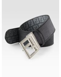 Fendi | Gray Logo Reversible Belt for Men | Lyst