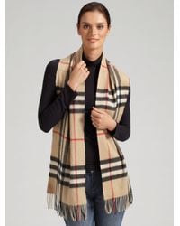 burberry giant check cashmere scarf