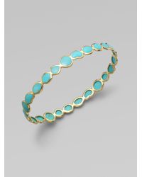 Ippolita | Metallic Polished Rock Candy Turquoise & 18k Yellow Gold Bangle Bracelet | Lyst