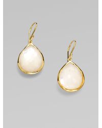 Ippolita | White Rock Candy Gelato Mother-of-pearl & 18k Yellow Gold Medium Teardrop Earrings | Lyst