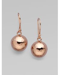 Ippolita | Metallic Rose Mini Hammered Ball Earrings | Lyst
